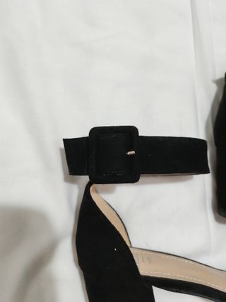 Seaside Sapatos de salto alto pretos tecido veludo