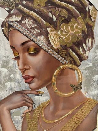 Pareja Cuadros Africanas Mujer