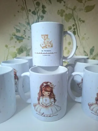 Tazas Comunión Personalizadas detalles invitados