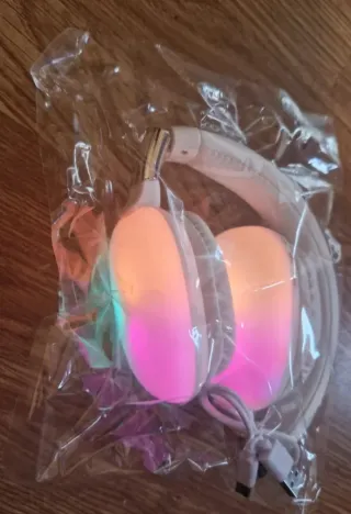 Auriculares Bluetooth RGB Blancos