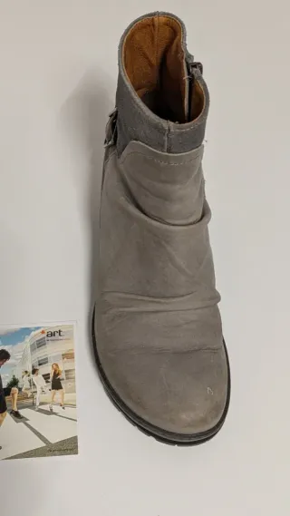 Botines piel Art grises