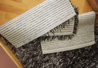 3 Alfombras Marrón y Gris