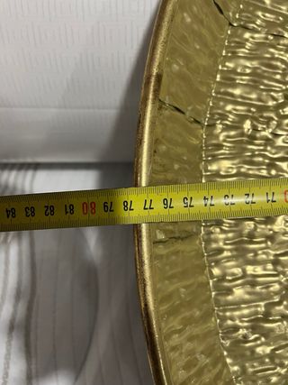 Espejo Redondo Dorado y Blanco