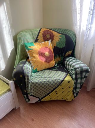 Sillón individual de piel rojo