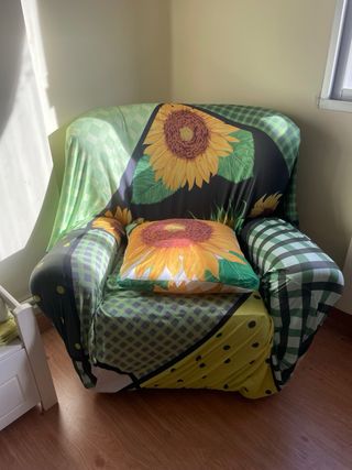 Sillón individual de piel rojo