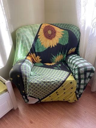 Sillón individual de piel rojo