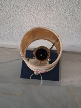 Lámpara Metalica de Mesa Ikea Pantalla Bordada