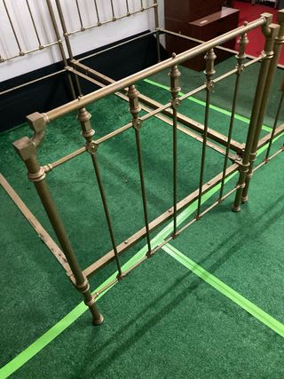 2 Camas Antiguas Hierro y Zinc Doradas