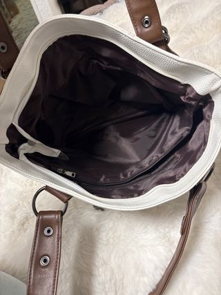 Bolso Zmuniao blanco y marrón