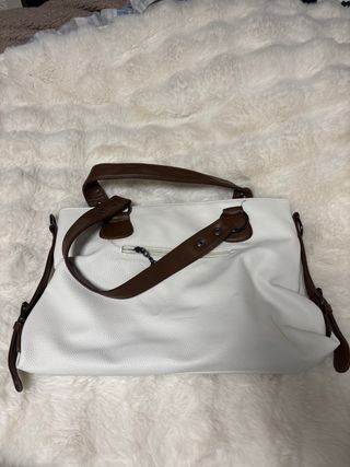 Bolso Zmuniao blanco y marrón