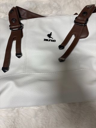 Bolso Zmuniao blanco y marrón