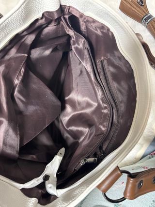 Bolso Zmuniao blanco y marrón