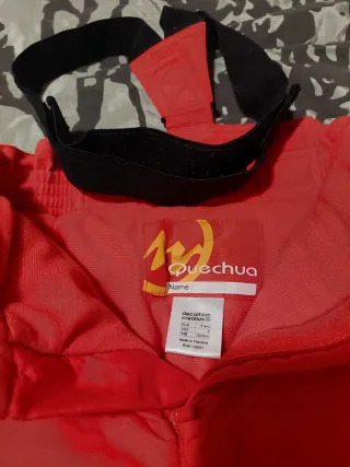 Pantalón esquí rojo con tirantes unisex 8 años