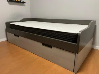 Cama nido 90cm madera y tela