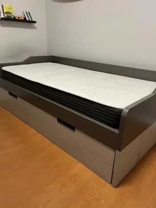 Cama nido 90cm madera y tela