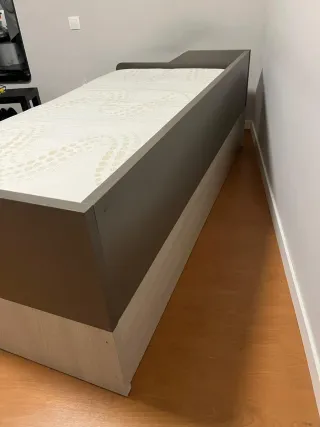 Cama nido 90cm madera y tela