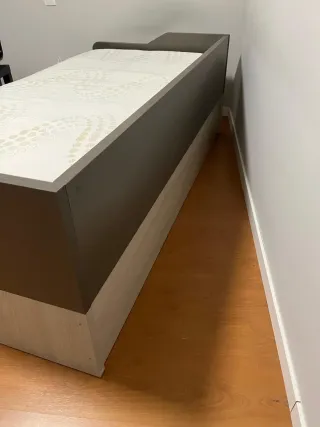 Cama nido 90cm madera y tela