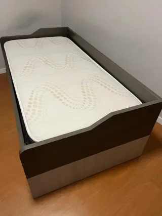 Cama nido 90cm madera y tela