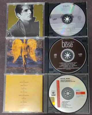 Lote 3 CDs Miguel Bosé: Salamandra, Cain, Exitos