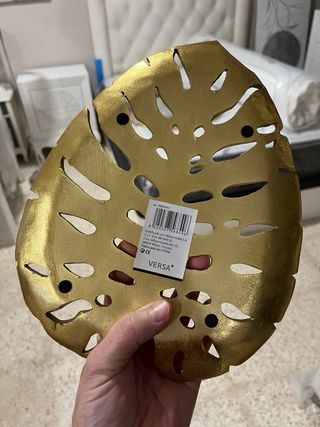 Centro de Mesa Hojas Doradas