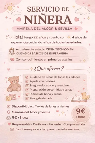 Servicio de niñera en Sevilla