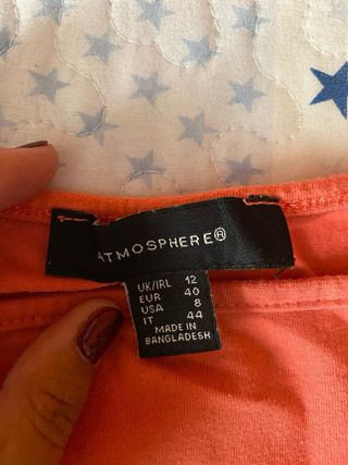 Top corto naranja