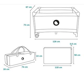 Cuna de Viaje Lionelo Stefi con Apertura Lateral