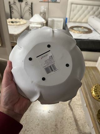 Centro de Mesa Blanco y Dorado Diseño Rosa