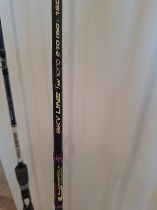 Set cañas de pescar embarcación