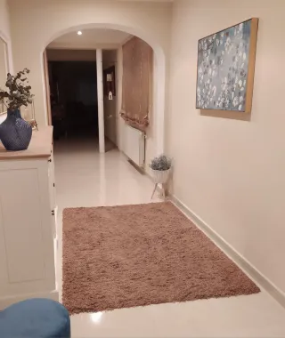 Alfombra marrón de tela