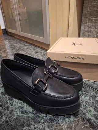 Mocasines LaTouche Negros con Hebilla