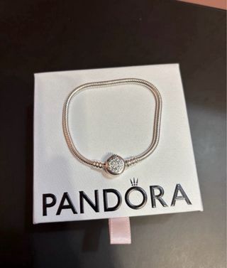 Pulsera Pandora Plata con Cierre Brillante 18 cm