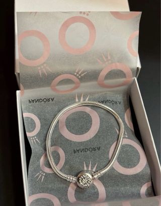 Pulsera Pandora Plata con Cierre Brillante 18 cm