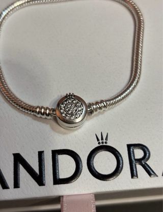 Pulsera Pandora Plata con Cierre Brillante 18 cm