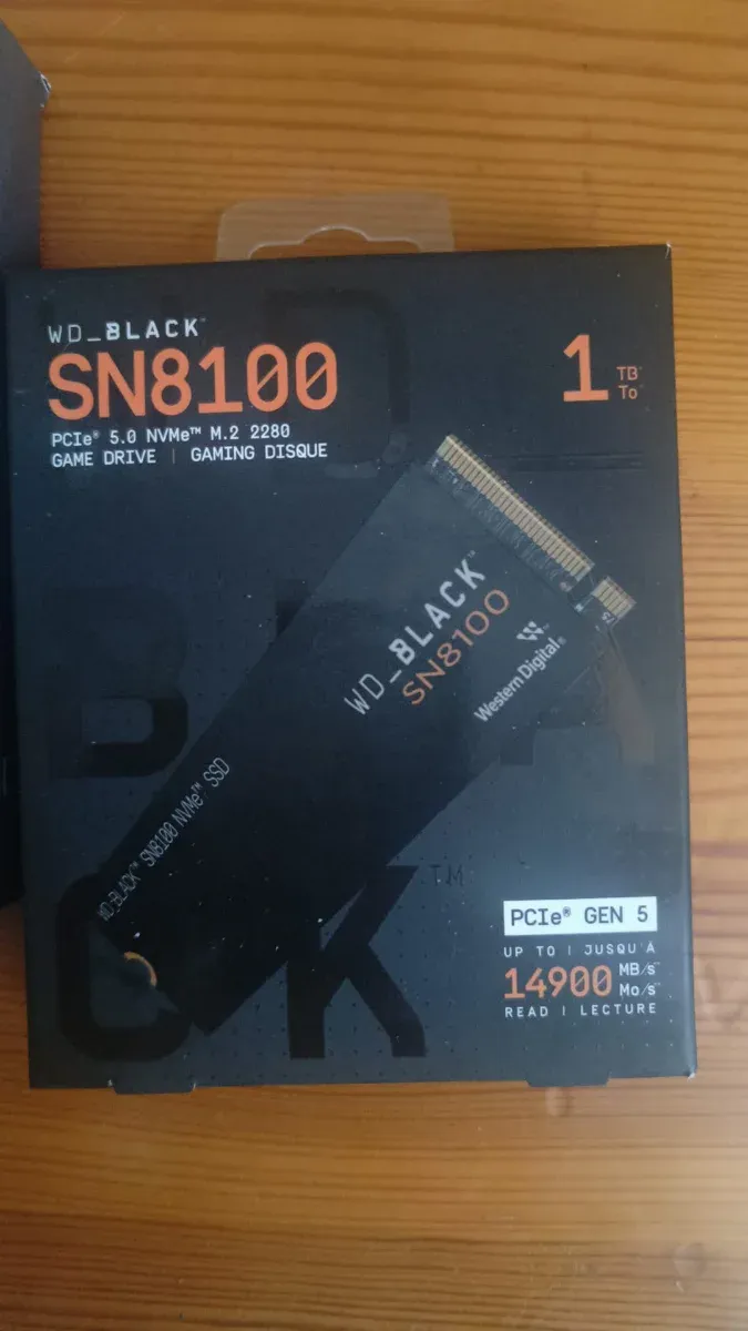 WD_BLACK SN8100 1TB PCIe 5.0 NVMe M.2 SSD