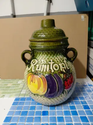 Vasija cerámica Rumtopf frutas