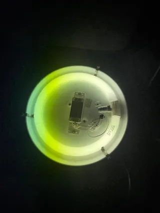 Lampadario circolare con neon