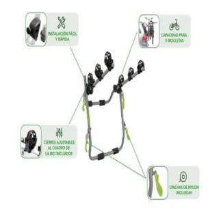 Portabicicletas portón trasero Feu Vert 3 bicis