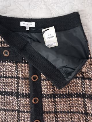 Falda de cuadros tweed Trucco