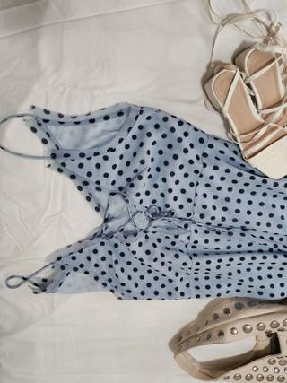 Vestido ASOS lunares azul