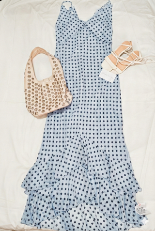 Vestido ASOS lunares azul