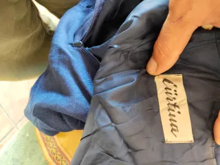 Vestido azul con cuello Peter Pan