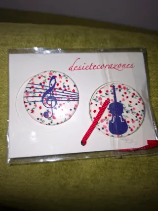 Chapa Pin Música Clave Sol y Violín