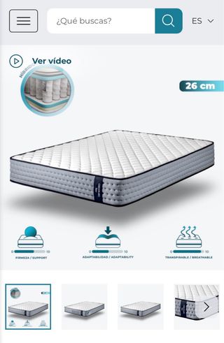 Flow 6700 Hybrid 150x190 Colchón con 7 zonas de fi