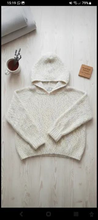 Sudadera niña punto jaspeado capucha Talla13/158