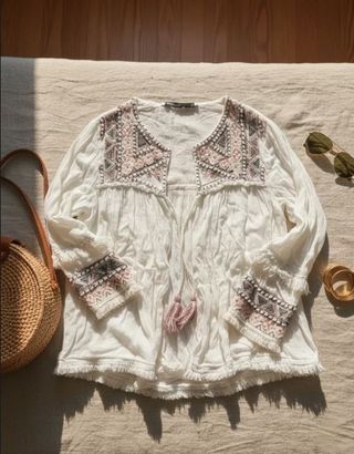 Casaco bordado Bershka