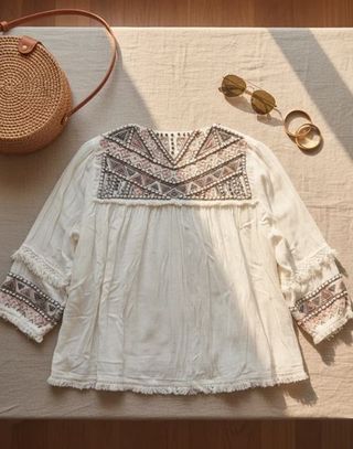 Casaco bordado Bershka