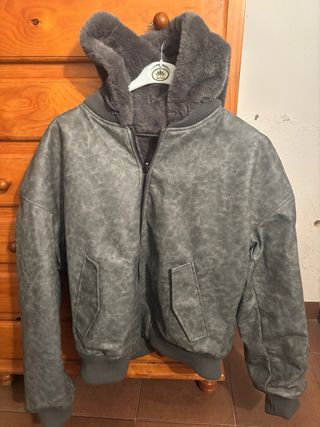 Chaqueta Reversible Zara Gris
