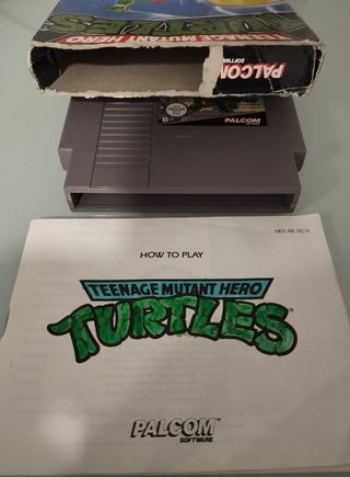 NES - Juego,Caja y manual tortugas ninja
