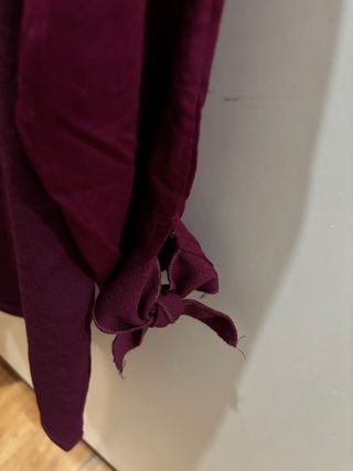 Blusa Stradivarius Granate Perlas